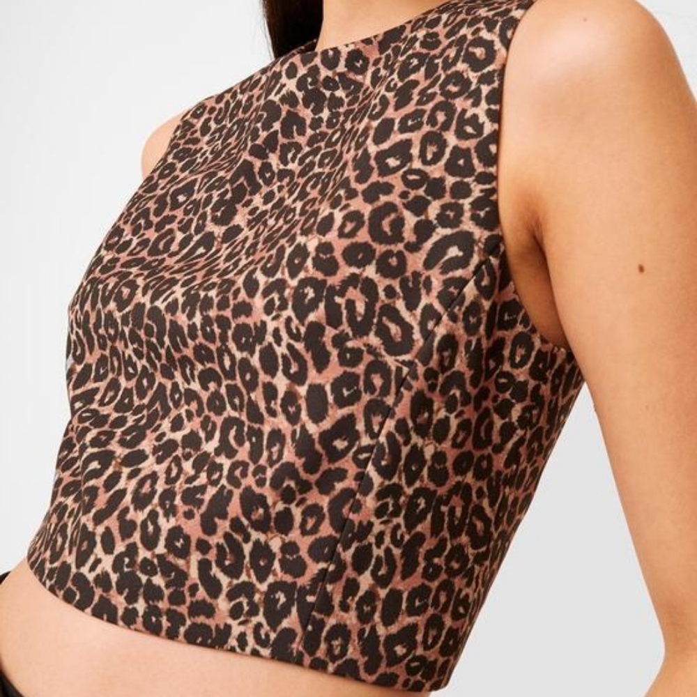 NWT French Connection Leopard Crop Top